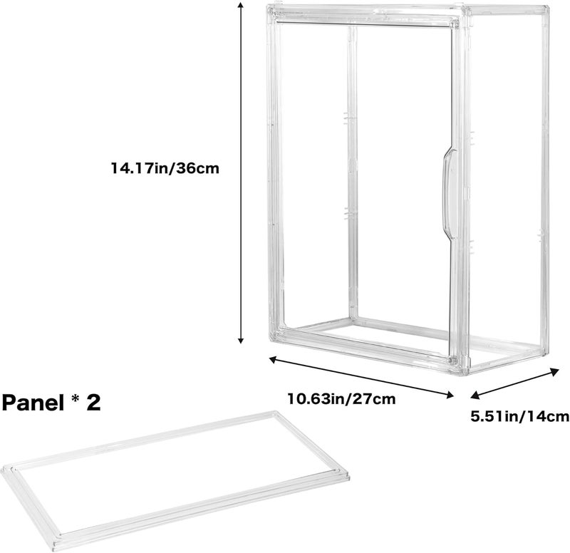 Cutora Acrylic Display Case for Figures, 3 Tier Clear Wall-Mounted Storage Organizer, Display Box with Magnetic Door, Dustproof Showcase Cabinet for Doll Action Figure Collectibles - Image 2